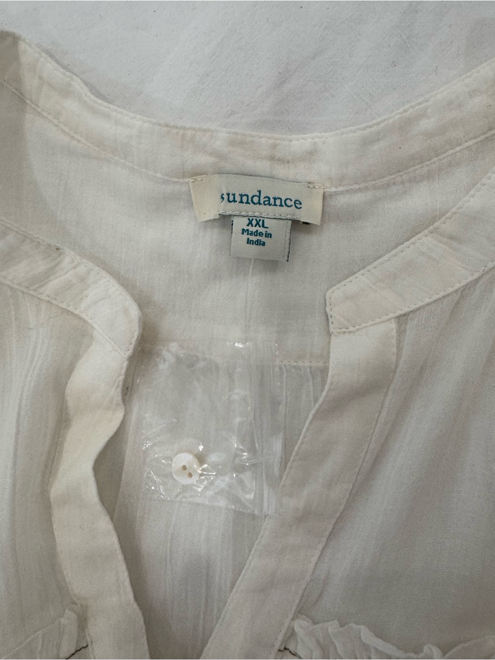 Sundance Off-White Cotton Gauze Blouse - Picture 5 of 8